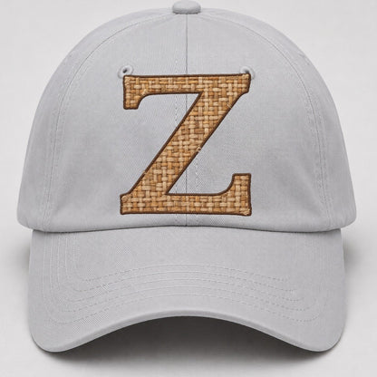Woven Tweed Z Monogram Baseball Cap – Light Gray