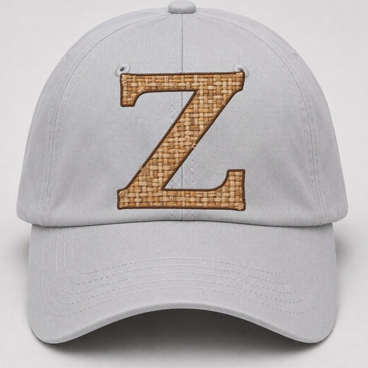 Woven Tweed Z Monogram Baseball Cap – Light Gray