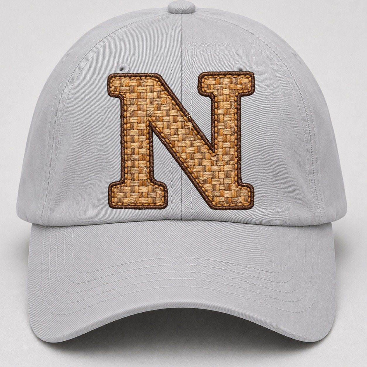 Woven Tweed N Monogram Baseball Cap – Light Gray