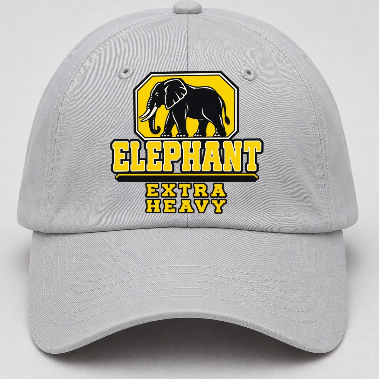 Elephant Extra Heavy Heavy Duty Baseball Cap – Light Gray