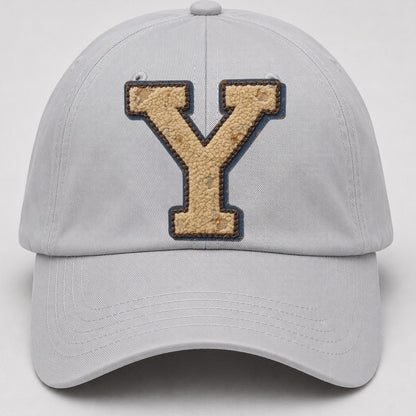 Varsity Chenille Y Monogram Baseball Cap – Light Gray