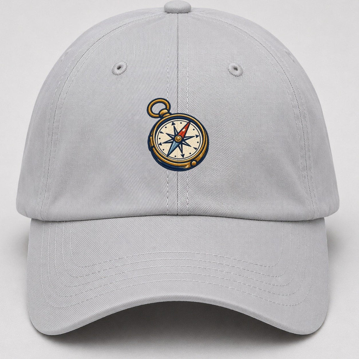 Outdoor Compass Tiny Solo Marks Baseball Cap – Light Gray