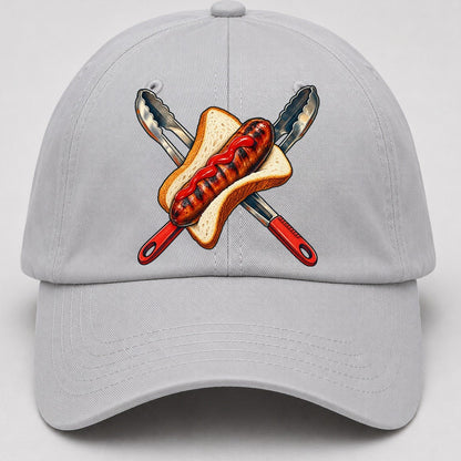 Sausage Sizzle Bread And Tongs Australia Cultural Icons Baseball Cap – Light Gray