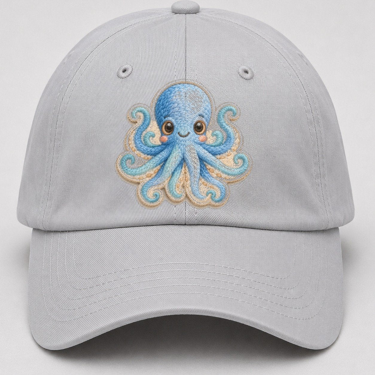 Pufferfish Puff Hello Sea Sprite Baseball Cap – Light Gray