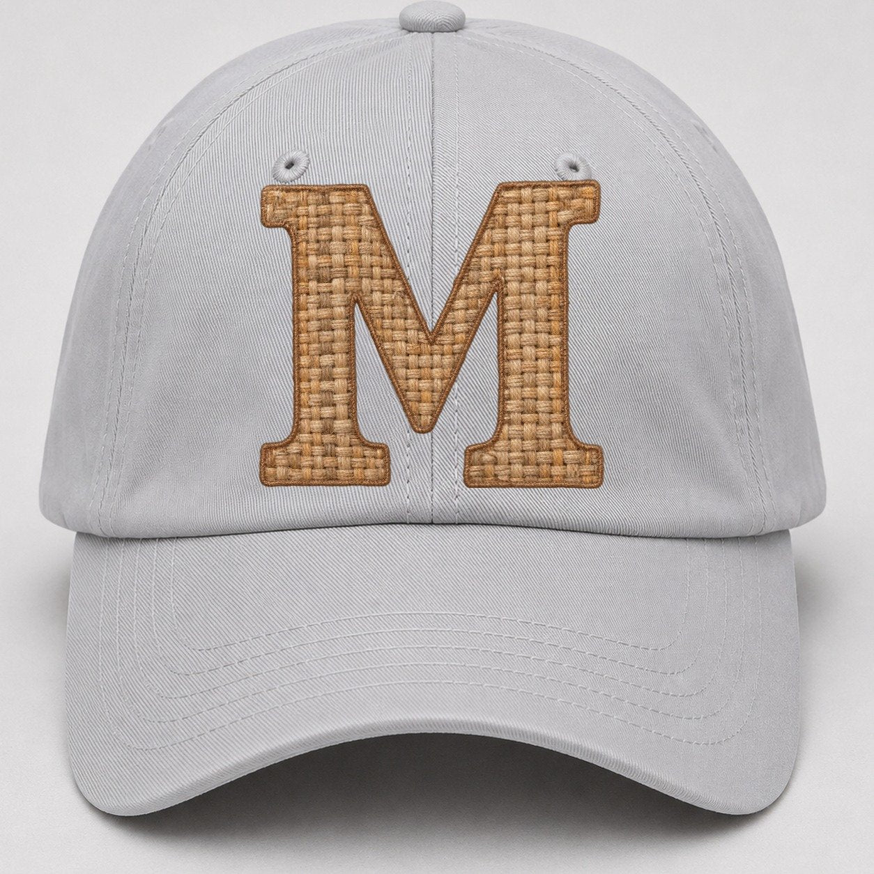 Woven Tweed M Monogram Baseball Cap – Light Gray