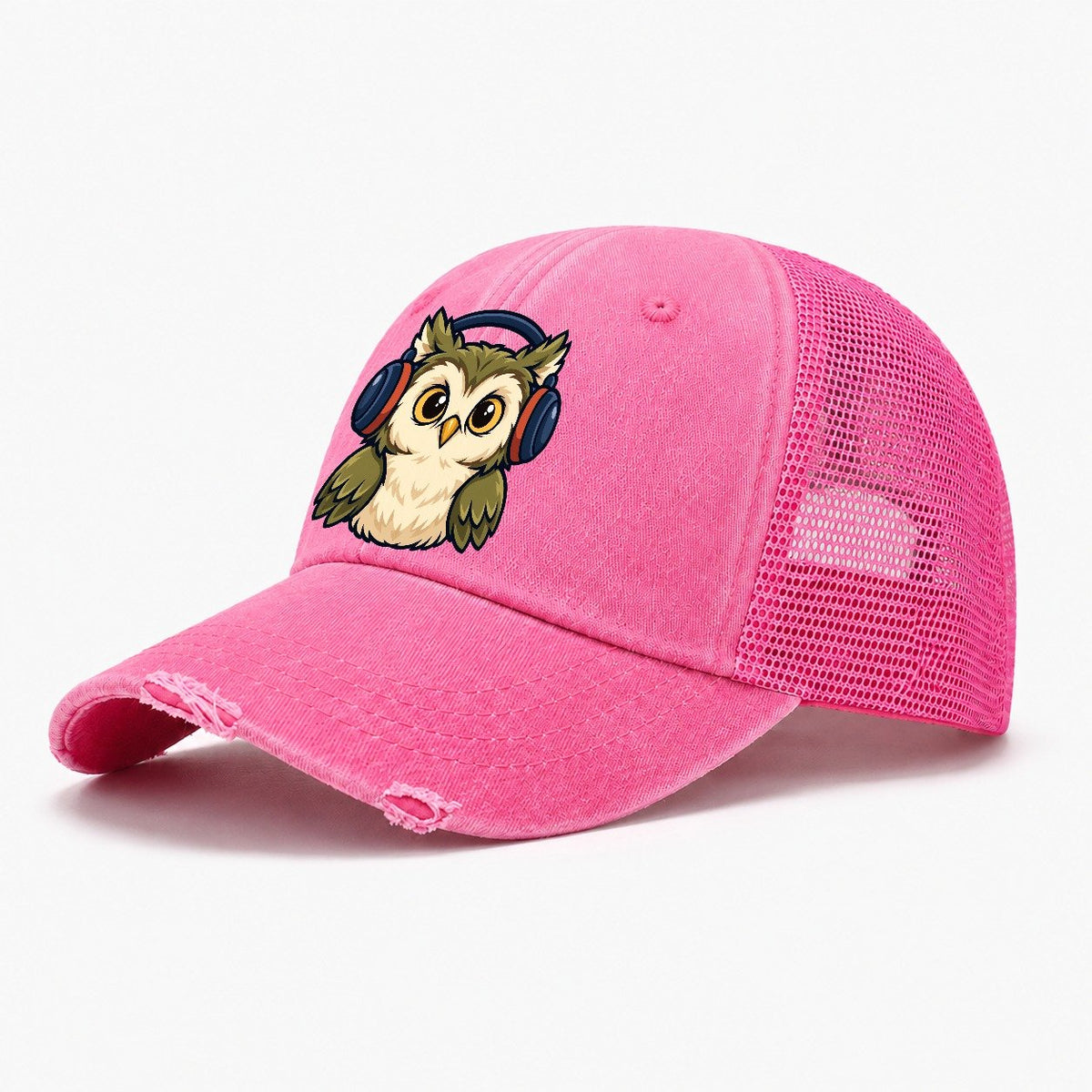 Night Watch Owl Amateur Radio Washed Trucker Hat – Rose