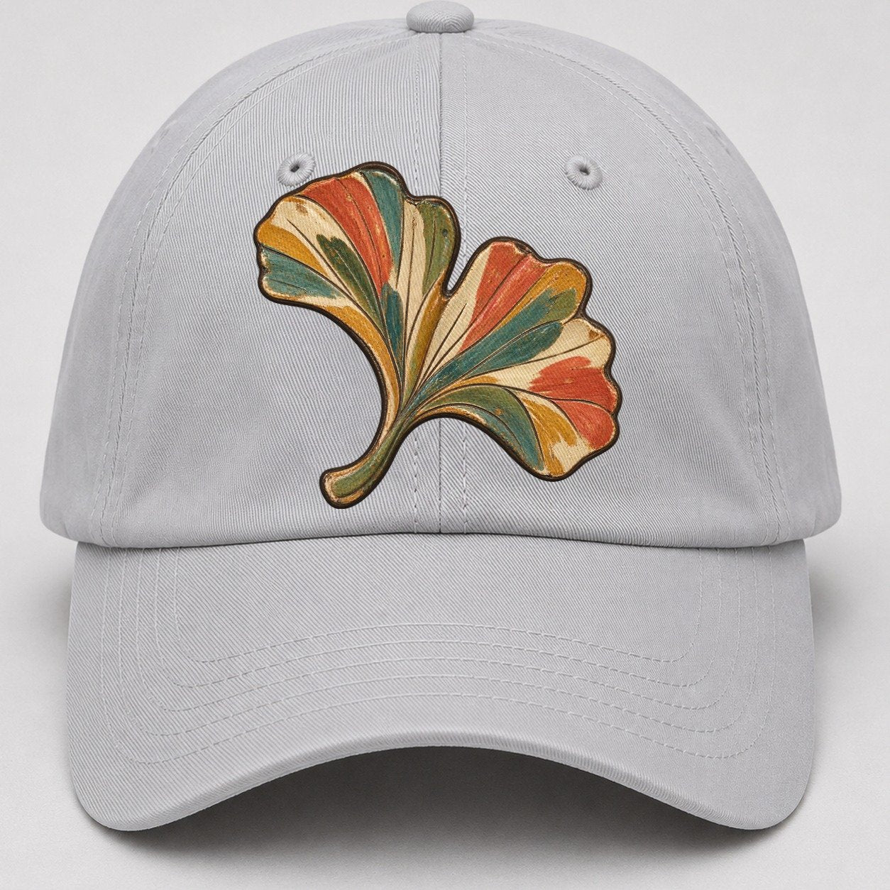 Single Ginkgo Rest Gentle Wild Baseball Cap – Light Gray