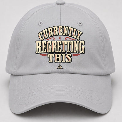 Currently Regretting This American Wit Baseball Cap – Light Gray
