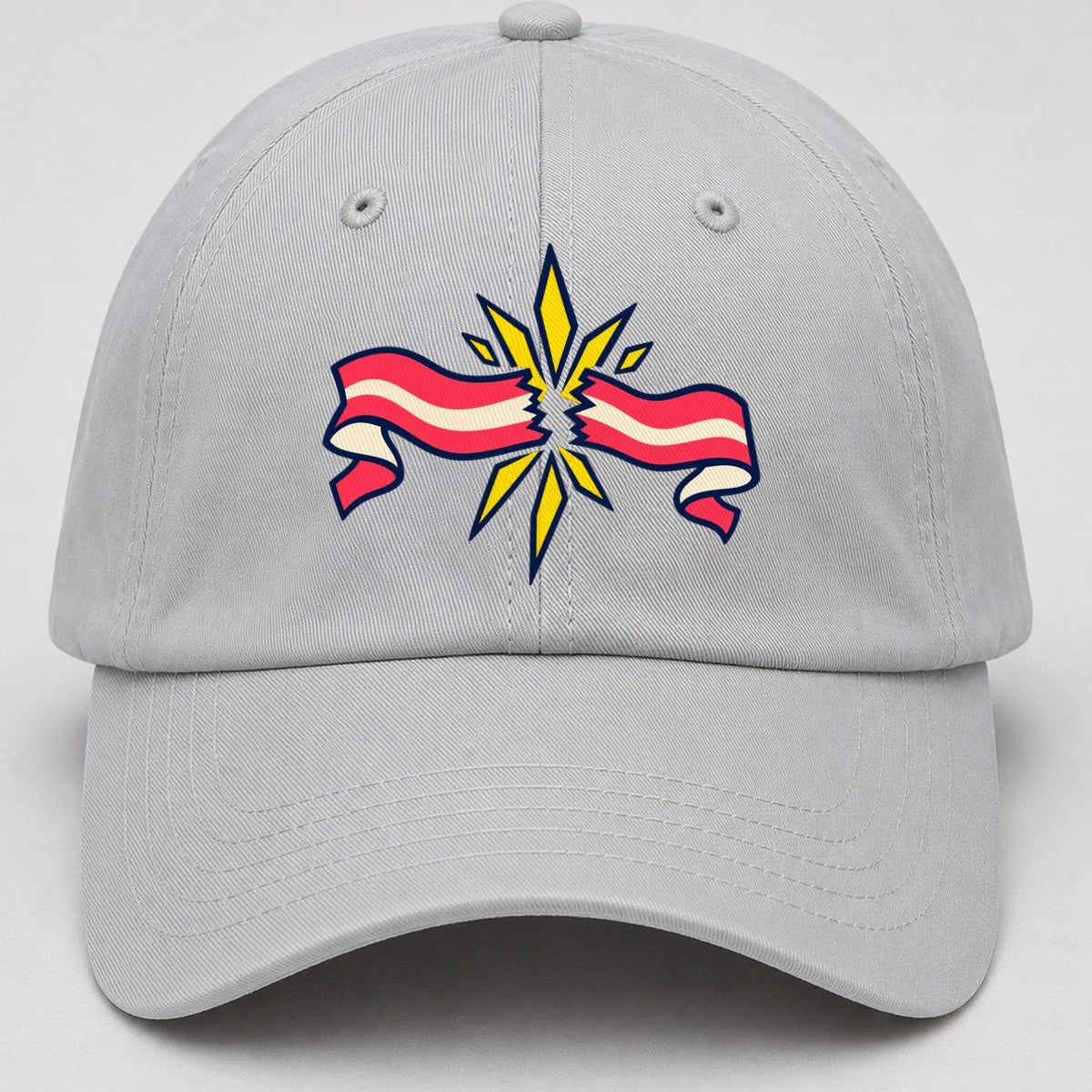 Finish Tape Burst 90S Running Clubs Baseball Cap – Light Gray