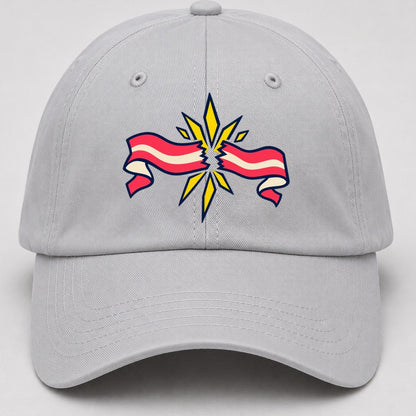 Finish Tape Burst 90S Running Clubs Baseball Cap – Light Gray