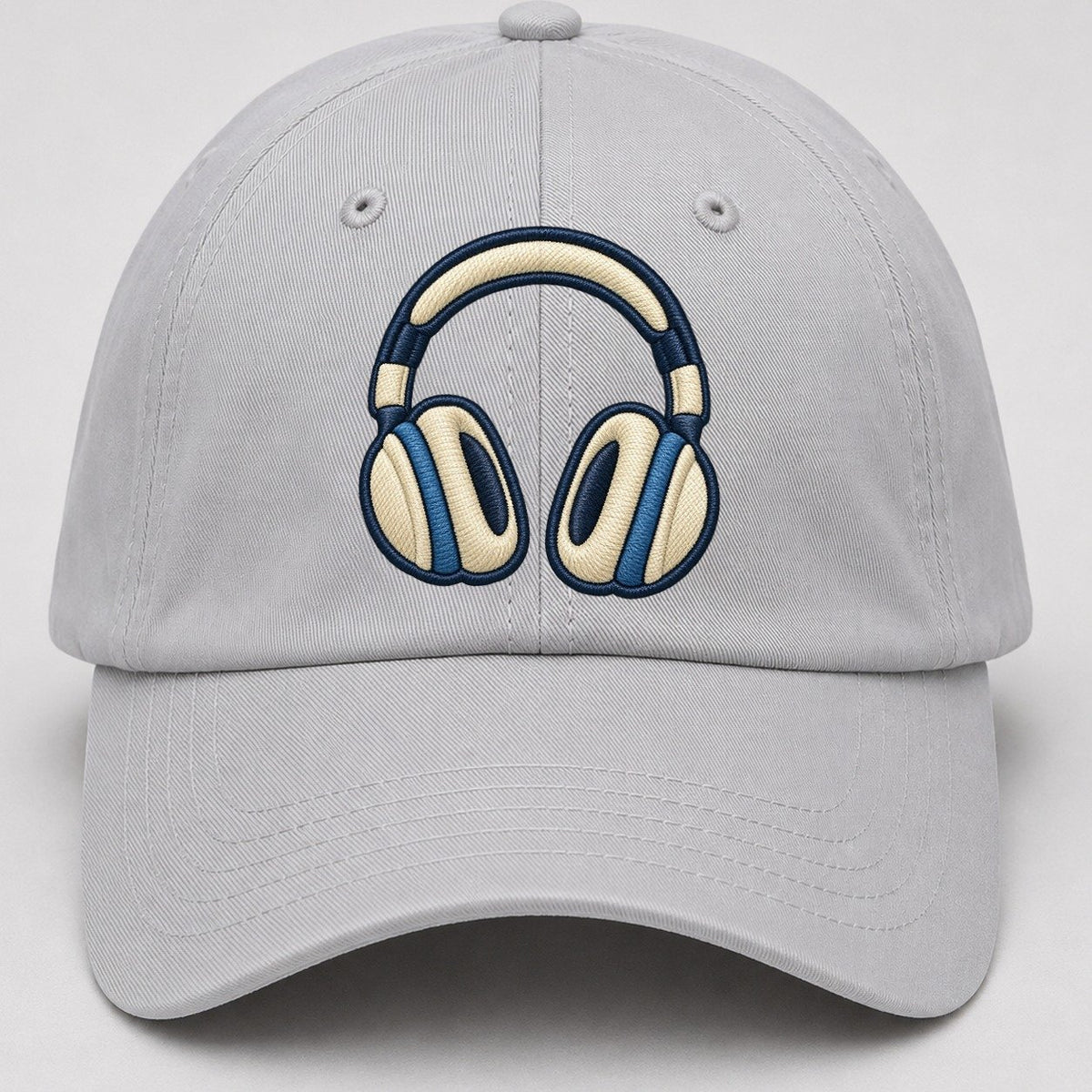 Over Ear Headphones Tiny Solo Marks Baseball Cap – Light Gray