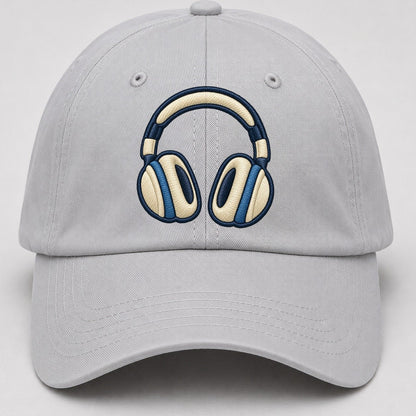 Over Ear Headphones Tiny Solo Marks Baseball Cap – Light Gray