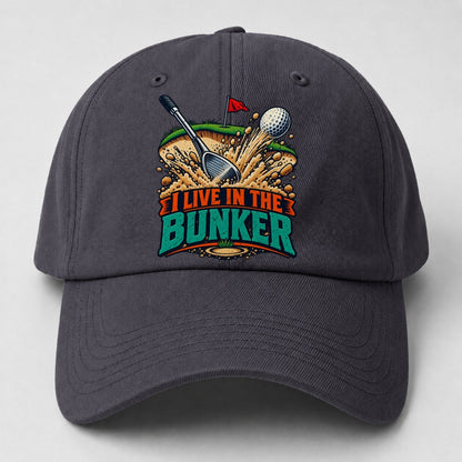 I Live In The Bunker Golf Life Baseball Cap – Urban Haze