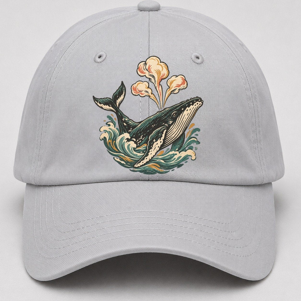 Whale Breath Cloud Gentle Wild Baseball Cap – Light Gray