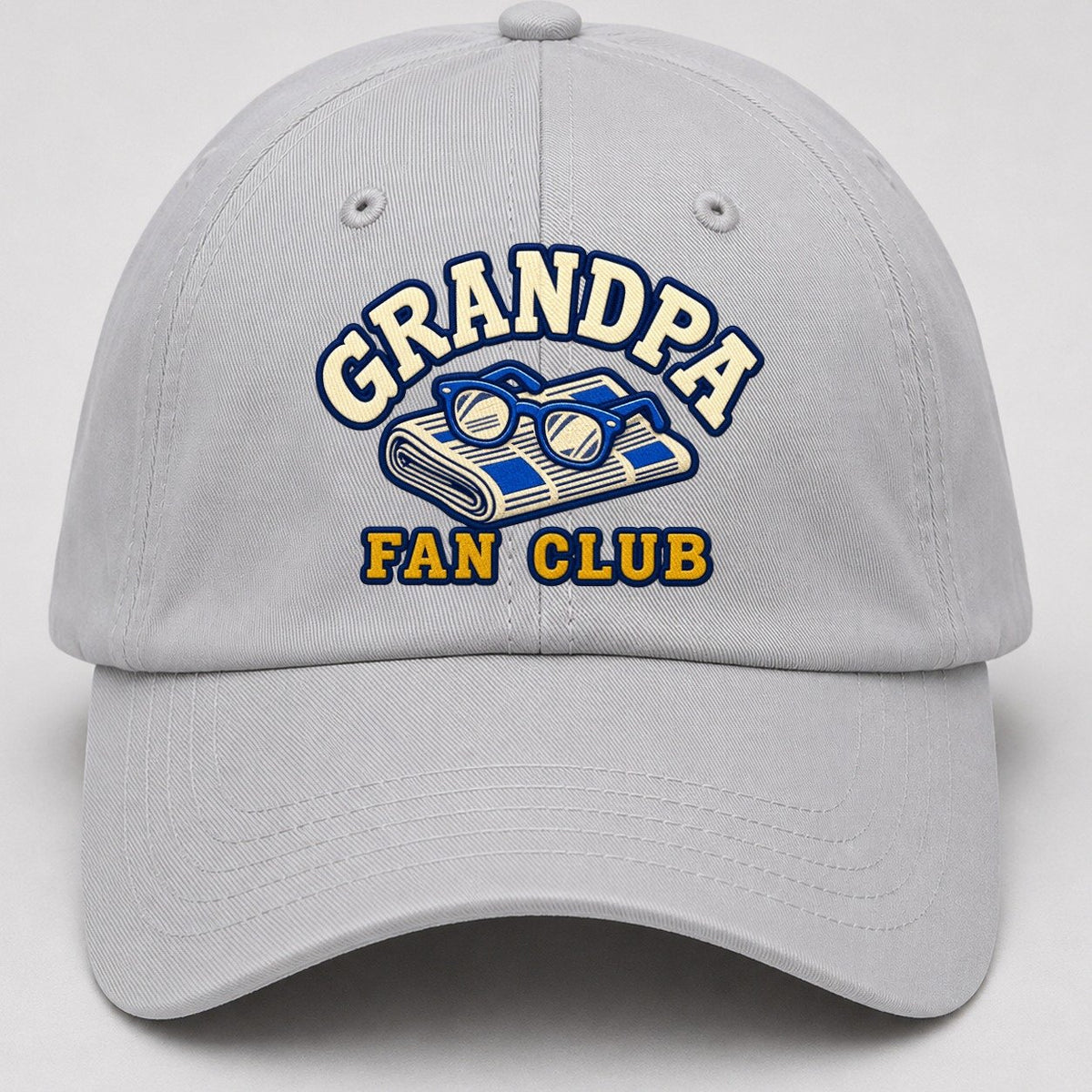 Grandpa Fan Club Baseball Cap – Light Gray