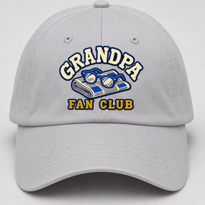 Grandpa Fan Club Baseball Cap – Light Gray