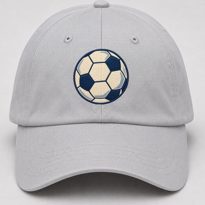 Soccer Ball Tiny Solo Marks Baseball Cap – Light Gray