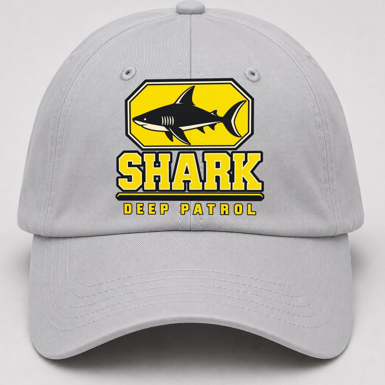 Shark Deep Patrol Heavy Duty Baseball Cap – Light Gray