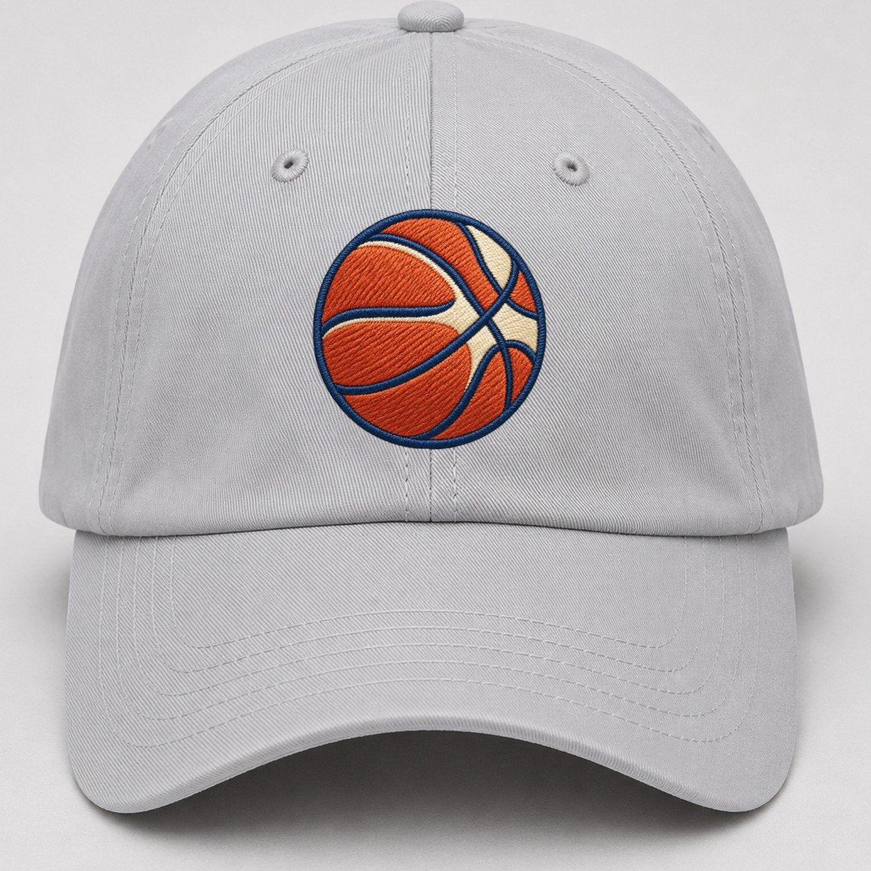 Basketball Tiny Solo Marks Baseball Cap – Light Gray