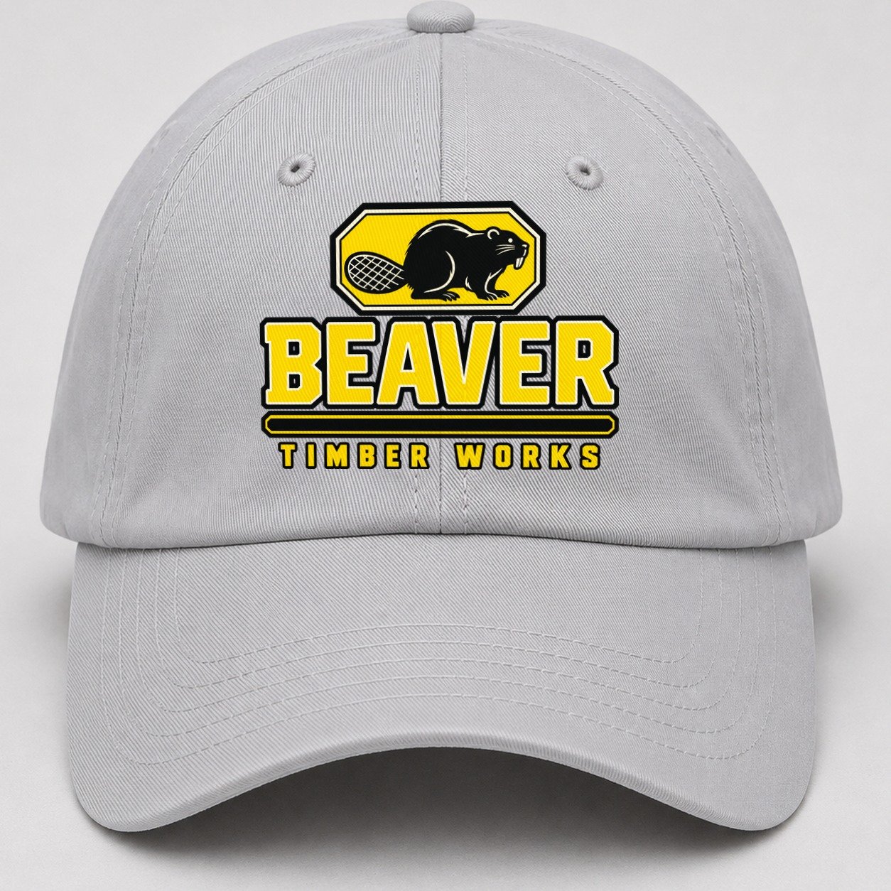 Beaver Timber Works Heavy Duty Baseball Cap – Light Gray