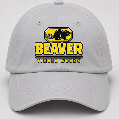 Beaver Timber Works Heavy Duty Baseball Cap – Light Gray
