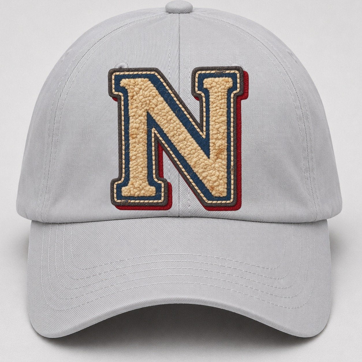 Varsity Chenille N Monogram Baseball Cap – Light Gray