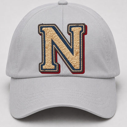 Varsity Chenille N Monogram Baseball Cap – Light Gray