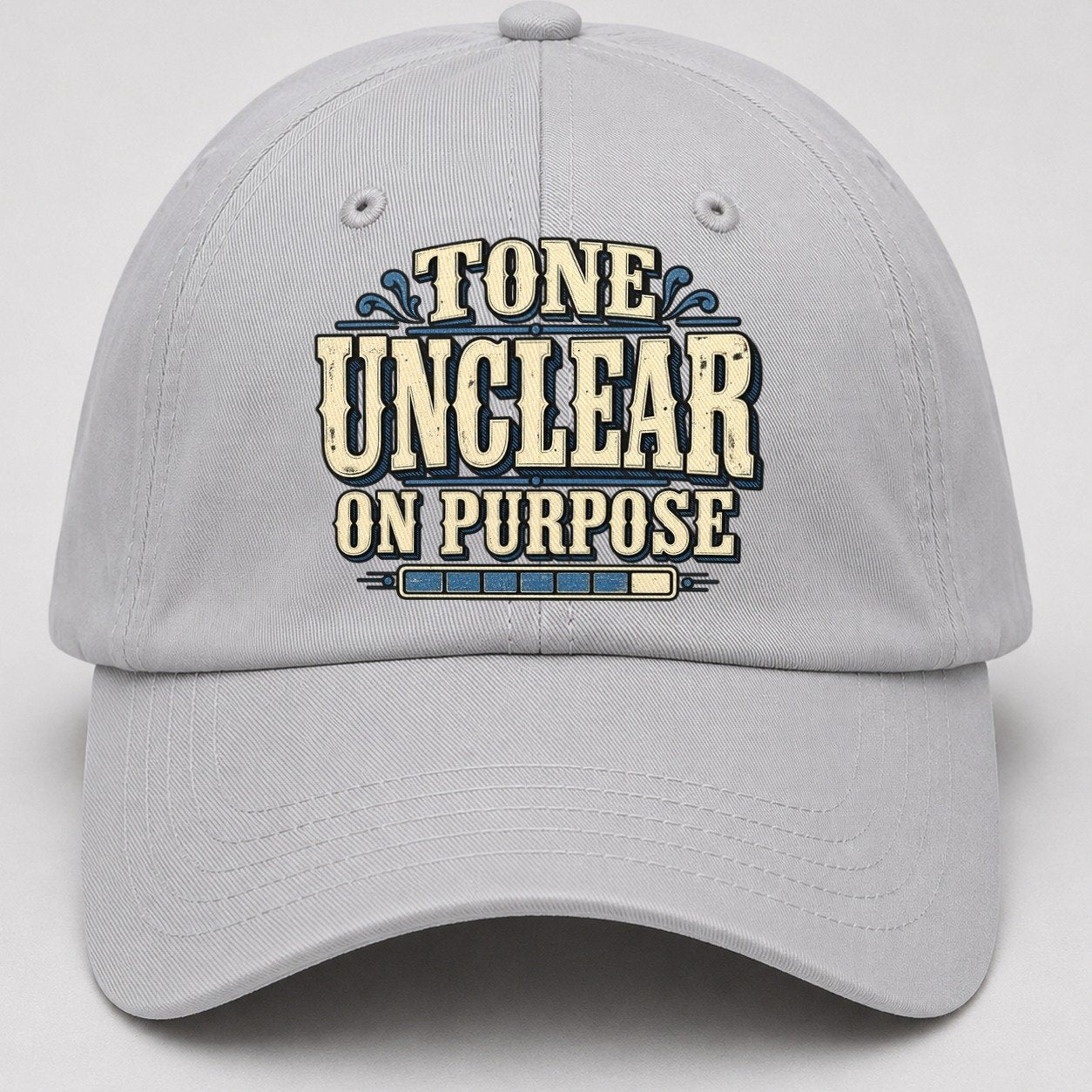 Tone Unclear On Purpose American Wit Baseball Cap – Light Gray