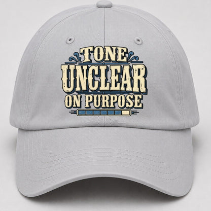 Tone Unclear On Purpose American Wit Baseball Cap – Light Gray