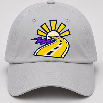 Road To Sunburst 90S Running Clubs Baseball Cap – Light Gray