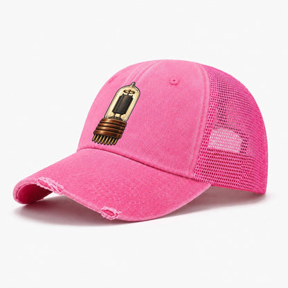 Radio Valve And Brass Pins Amateur Radio Washed Trucker Hat – Rose