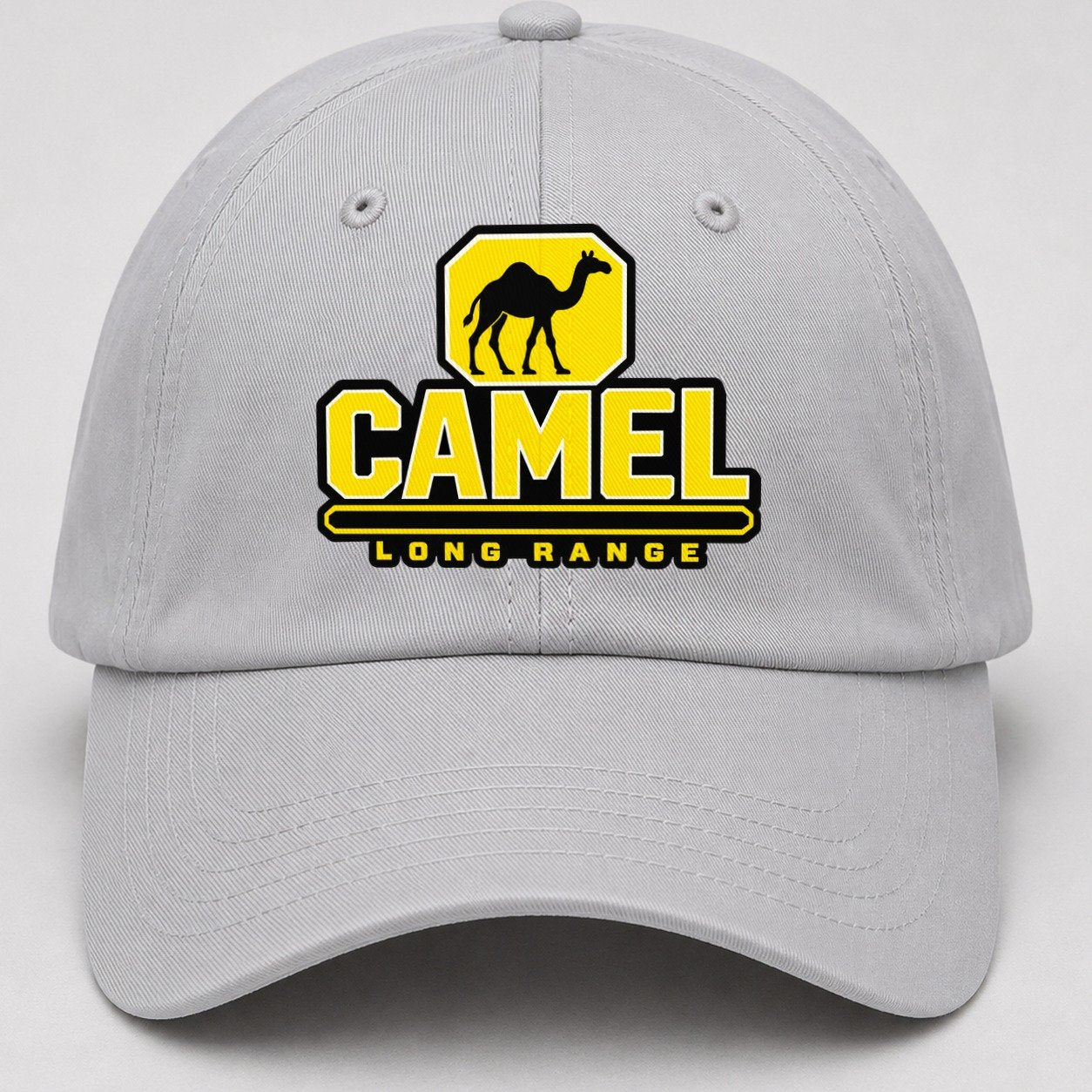 Camel Long Range Heavy Duty Baseball Cap – Light Gray