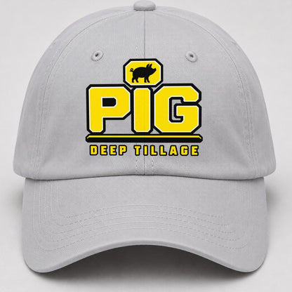 Pig Deep Tillage Heavy Duty Baseball Cap – Light Gray