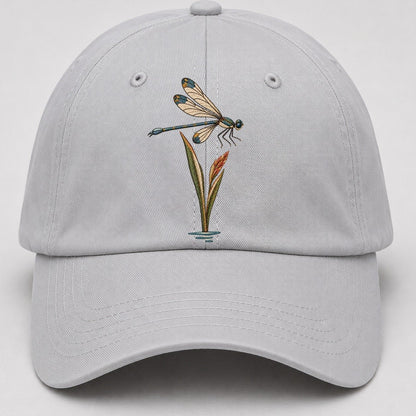 Damselfly Reed Reflection Gentle Wild Baseball Cap – Light Gray