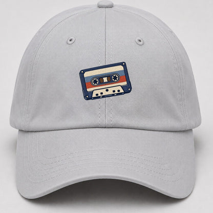 Cassette Tape Tiny Solo Marks Baseball Cap – Light Gray