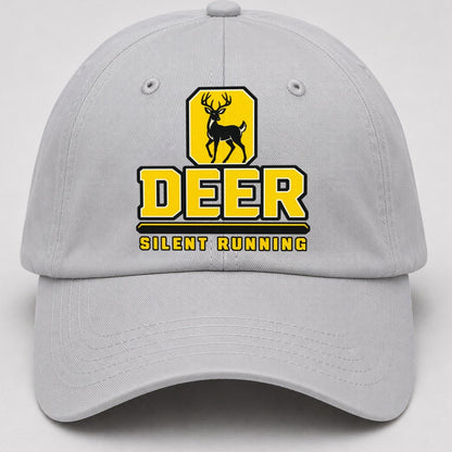 Deer Silent Running Heavy Duty Baseball Cap – Light Gray