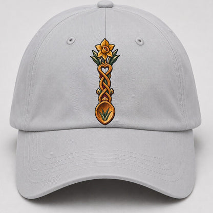 Welsh Love Spoon Carved For Friendship Uk Culture Heritage Baseball Cap – Light Gray