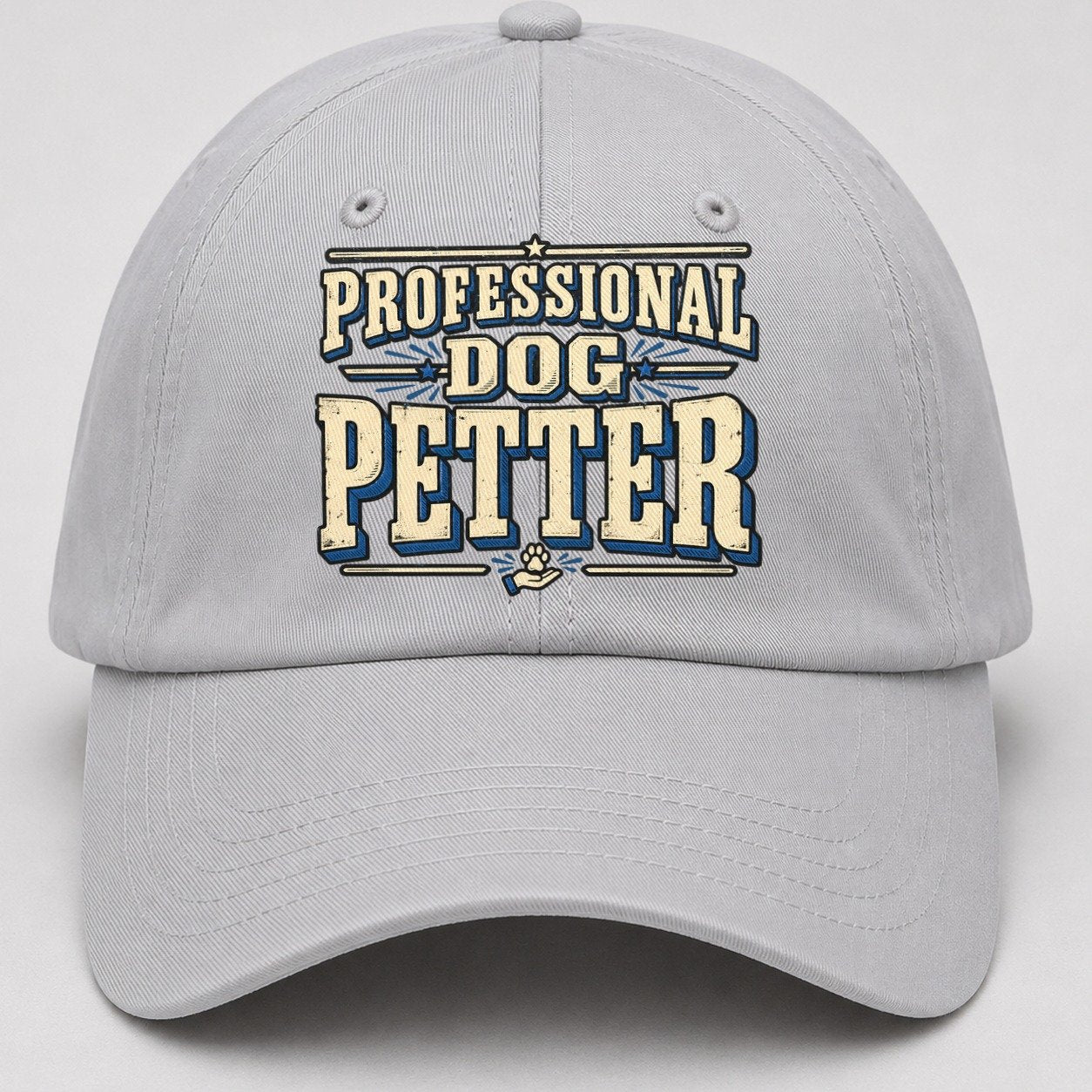 Professional Dog Petter American Wit Baseball Cap – Light Gray