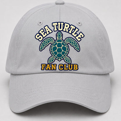 Sea Turtle Fan Club Baseball Cap – Light Gray