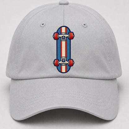 Skateboard Tiny Solo Marks Baseball Cap – Light Gray
