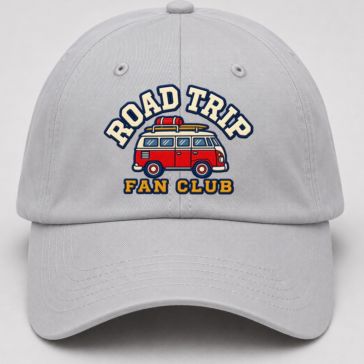 Road Trip Fan Club Baseball Cap – Light Gray