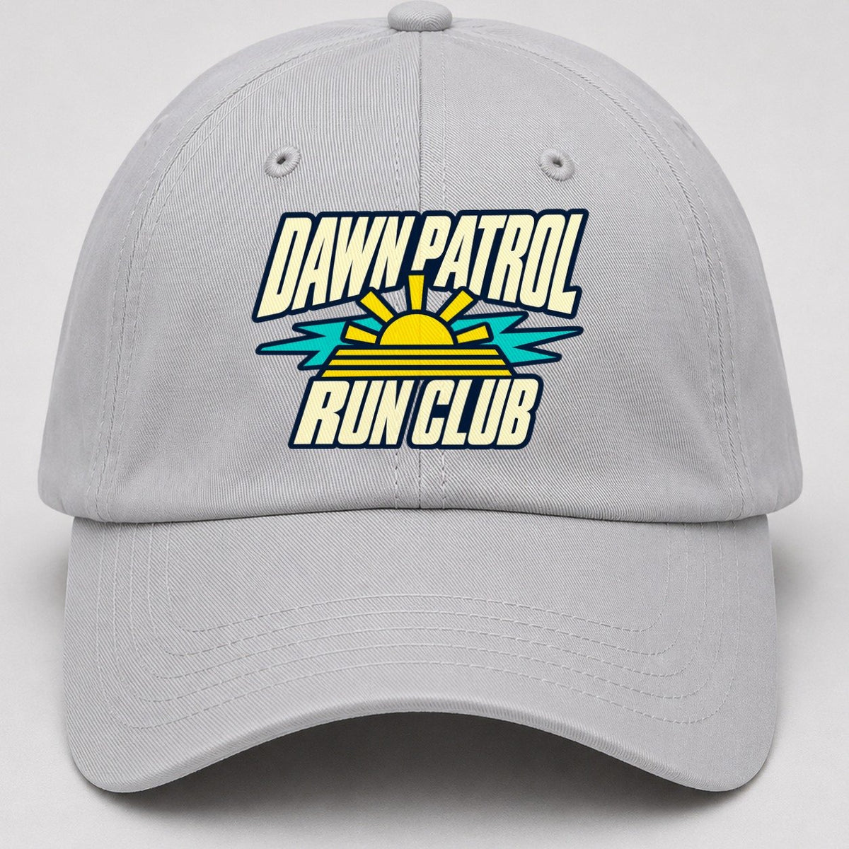 Dawn Patrol Run Club 90S Running Clubs Baseball Cap – Light Gray