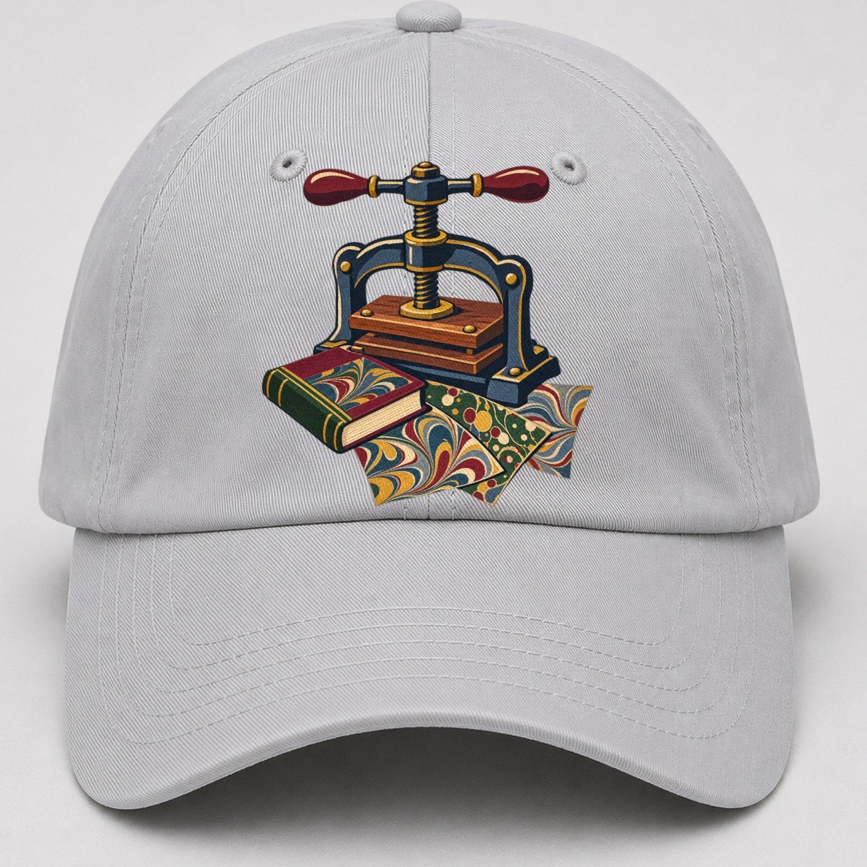 Bookbinder Press And Marbled Pages Uk Culture Heritage Baseball Cap – Light Gray