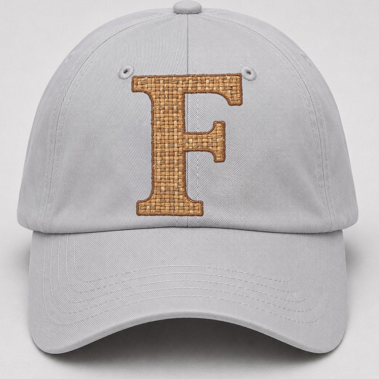 Woven Tweed F Monogram Baseball Cap – Light Gray