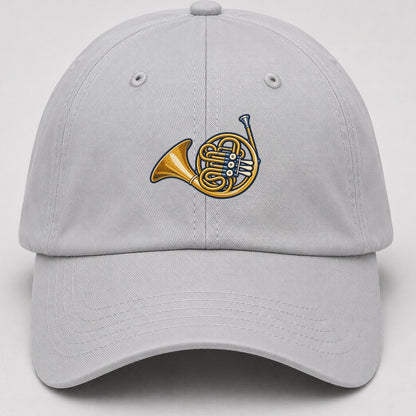 French Horn Tiny Solo Marks Baseball Cap – Light Gray