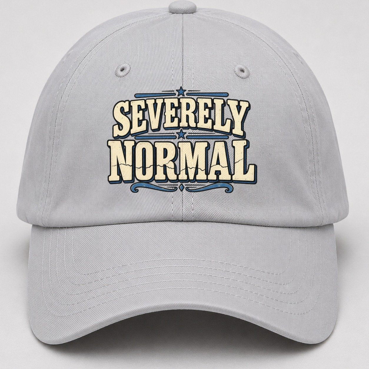 Severely Normal American Wit Baseball Cap – Light Gray