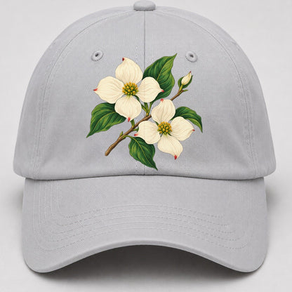 British Columbia Pacific Dogwood Bloom Canada Cultural Icons Baseball Cap – Light Gray