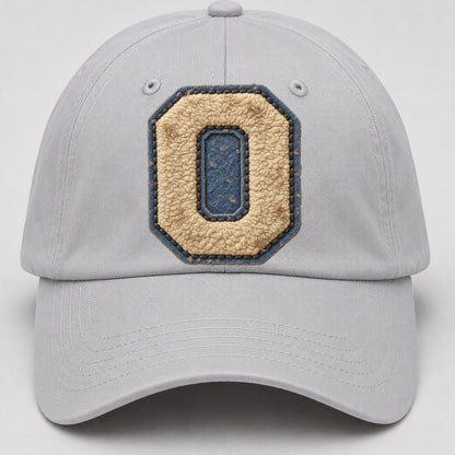 Varsity Chenille O Monogram Baseball Cap – Light Gray