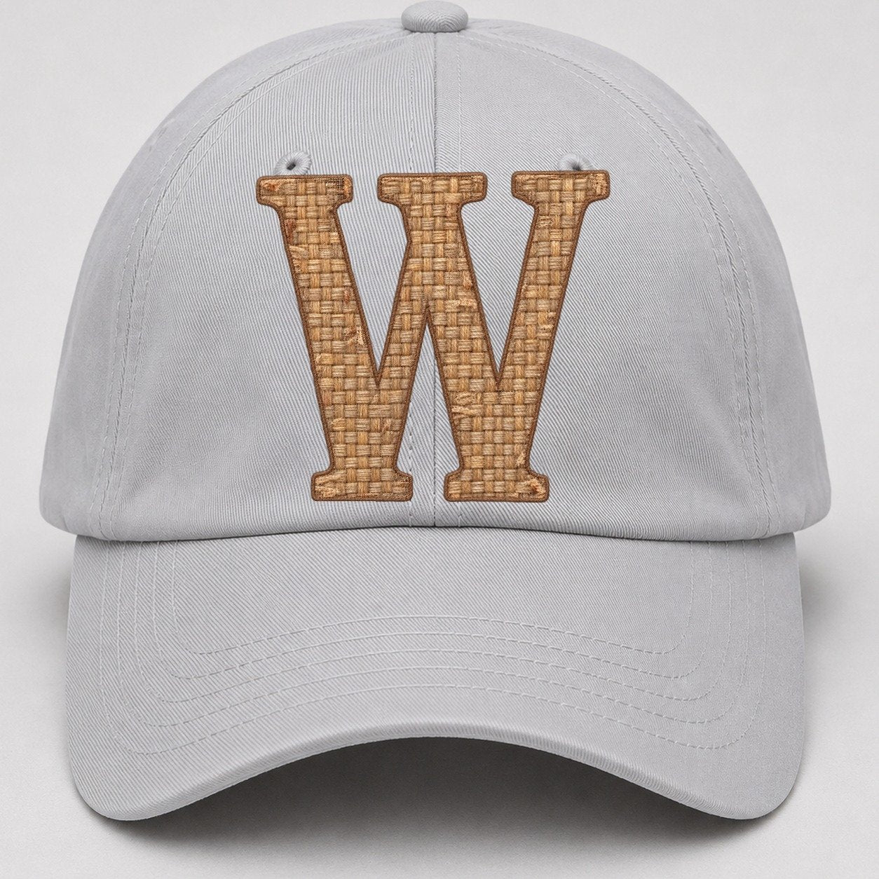 Woven Tweed W Monogram Baseball Cap – Light Gray