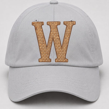 Woven Tweed W Monogram Baseball Cap – Light Gray